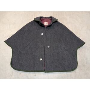 True VTG 60-70? Austrian Wool Cape Gray Buttons See Pictures